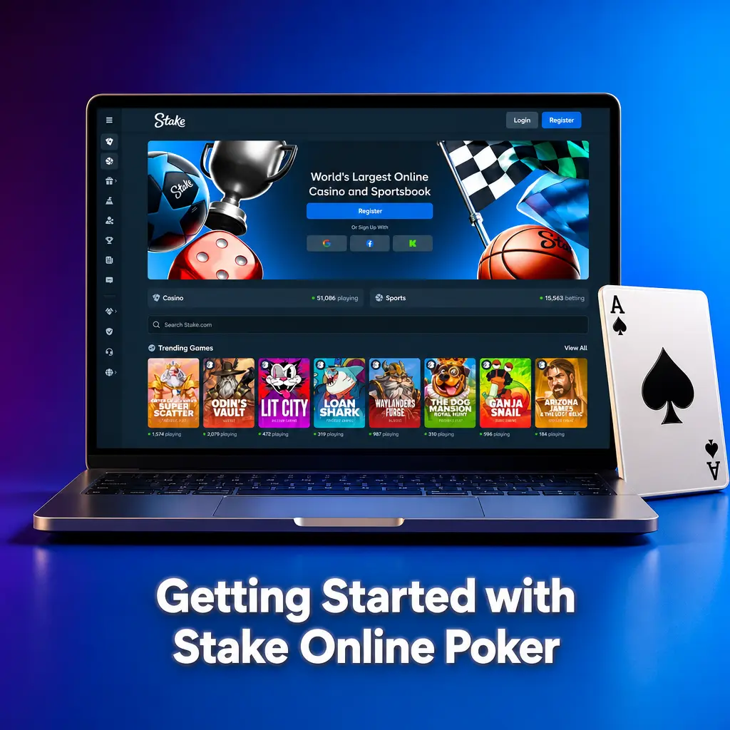 Step-by-step guide to playing poker on Stake, from setting up an account to comparing hands for payouts.